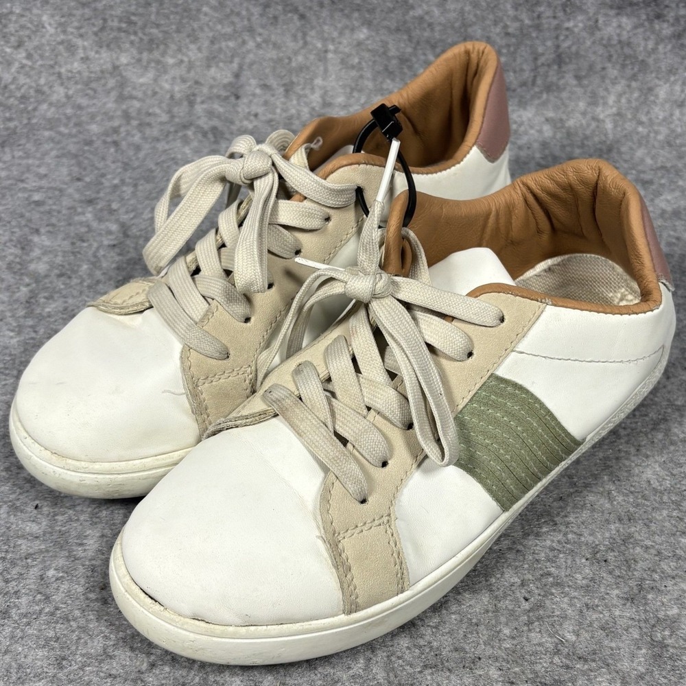 Unbranded‎ Low Top Sneakers 36 White Multi Color Leather Suede Accents
